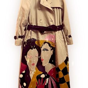 Burberry hand painted trench coat !